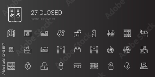 closed icons set