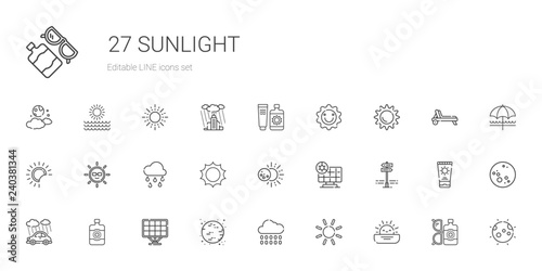 sunlight icons set