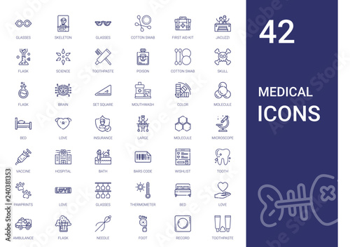 medical icons set