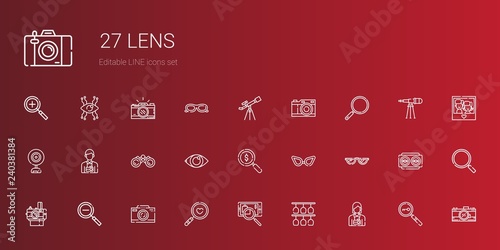 lens icons set
