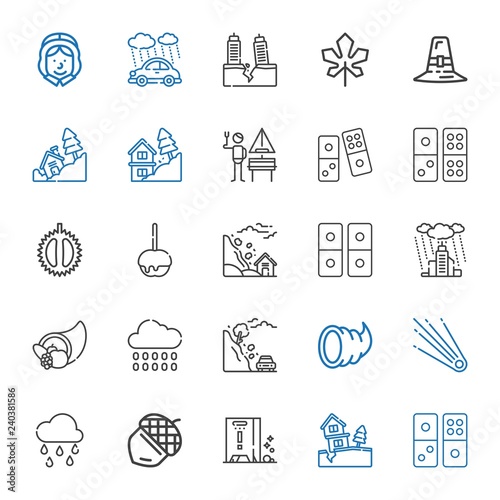 fall icons set