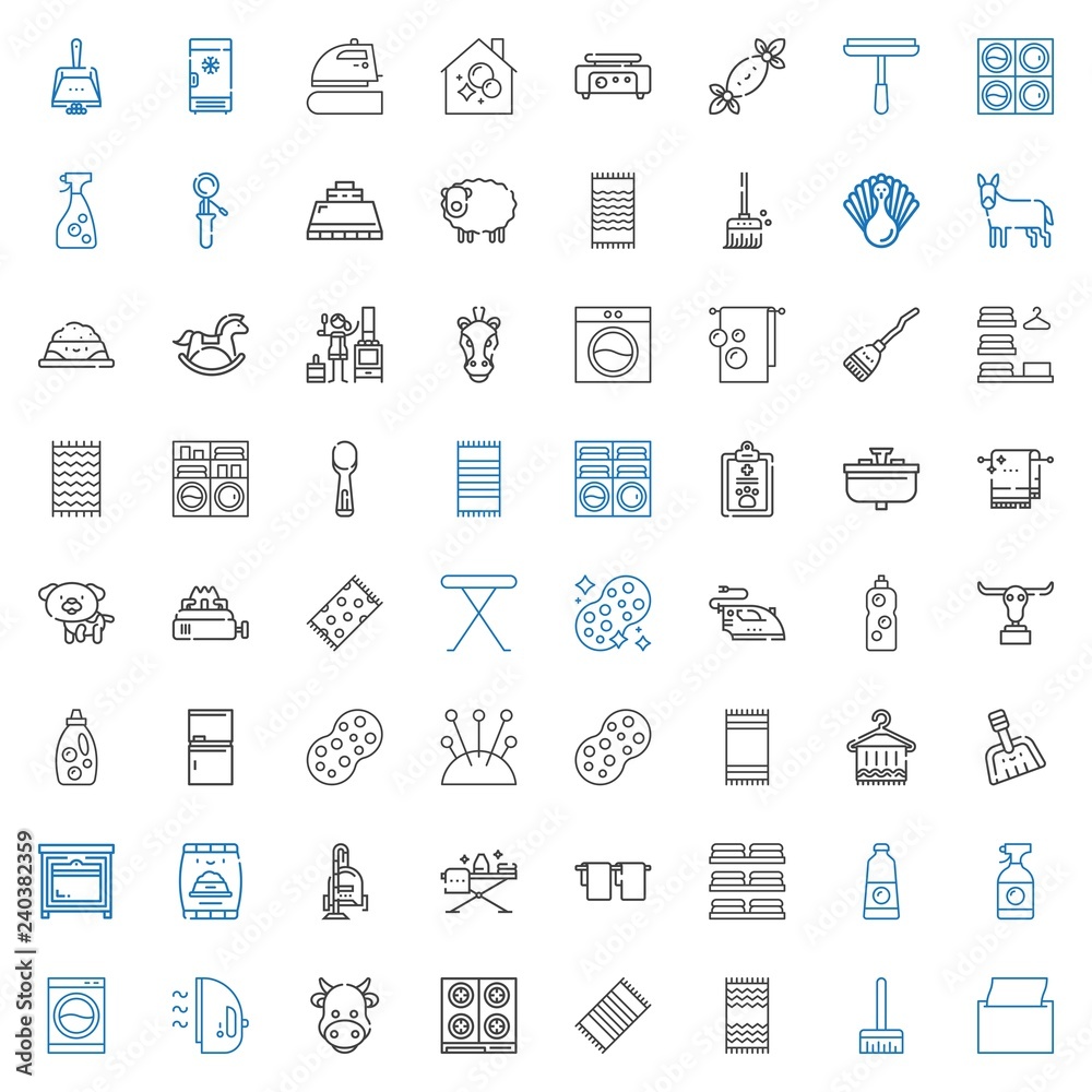 Fototapeta premium domestic icons set