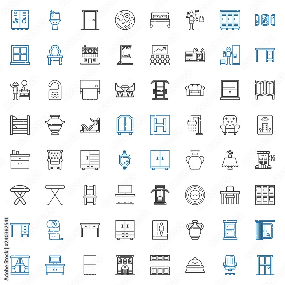 room icons set room icons set