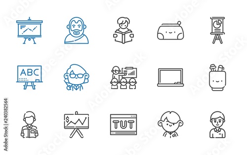 teacher icons set