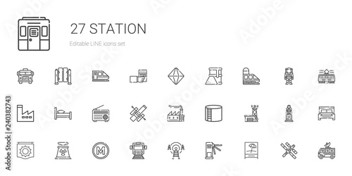 station icons set