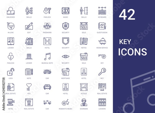 key icons set