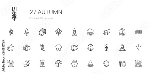 autumn icons set