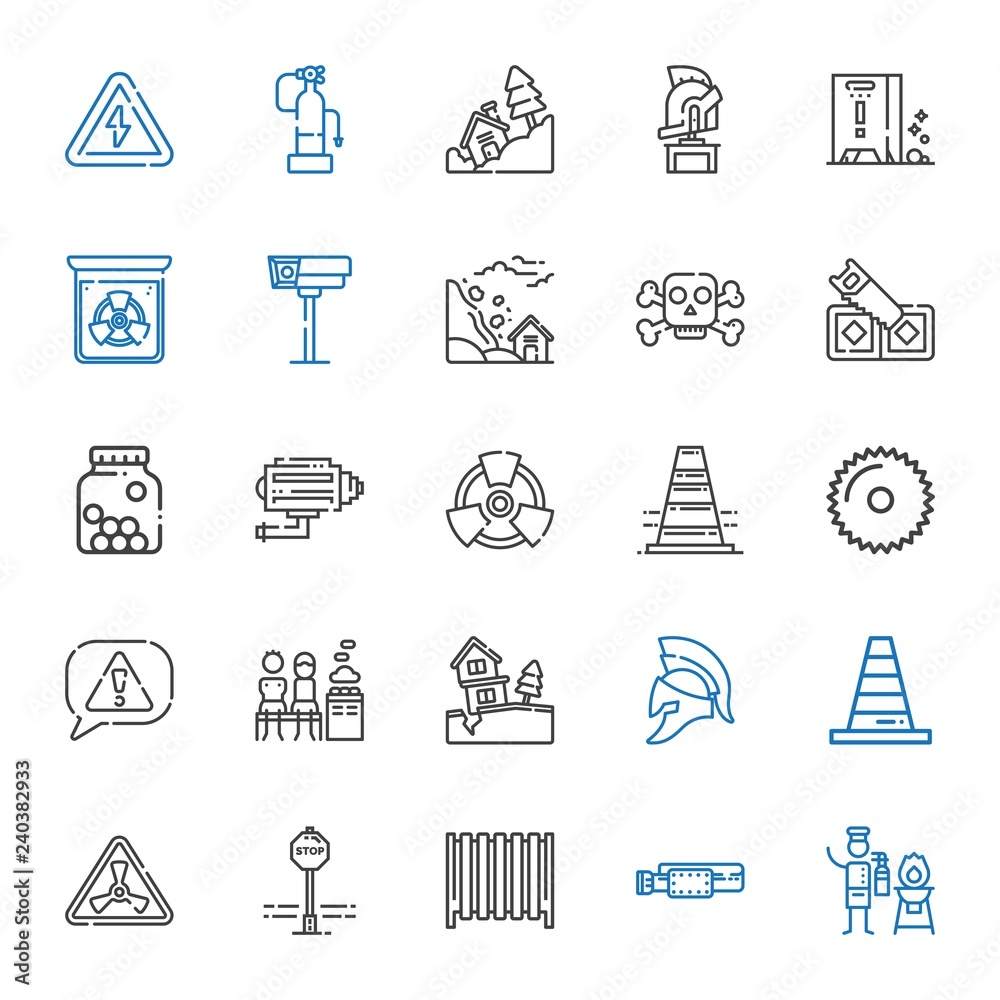 Naklejka premium caution icons set