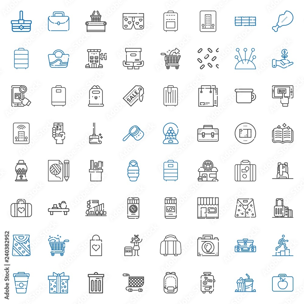 bag icons set