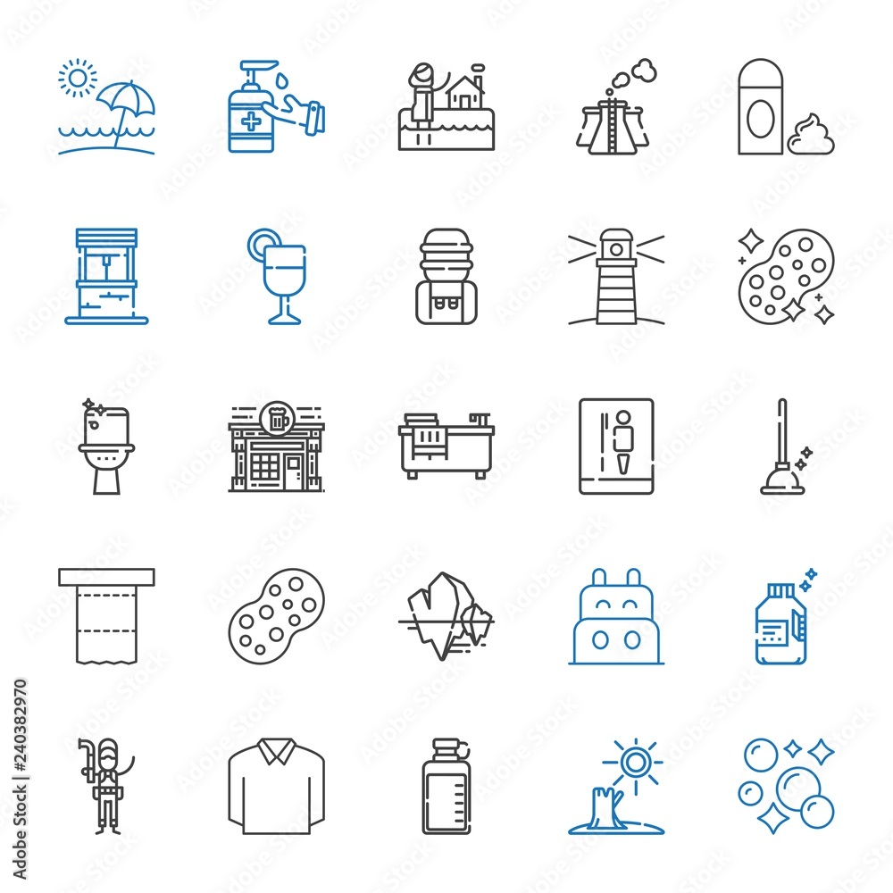 Fototapeta premium water icons set