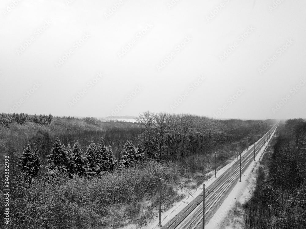 Railroad in winter