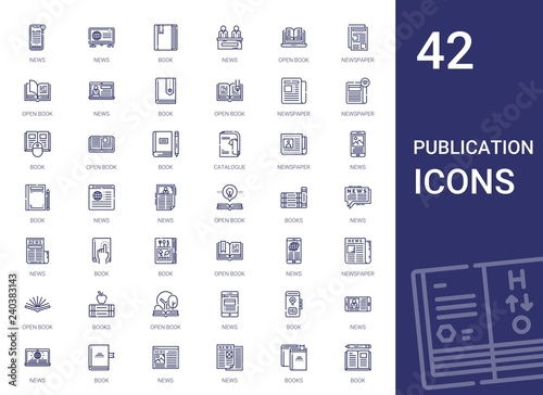 publication icons set