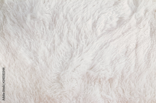 White flufy textile close-up.