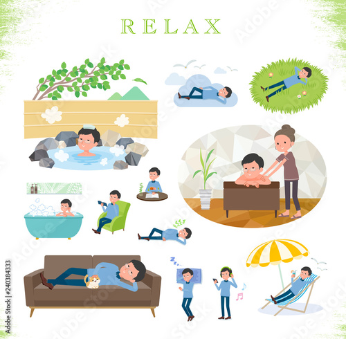 flat type Blue clothing glass dad_relax