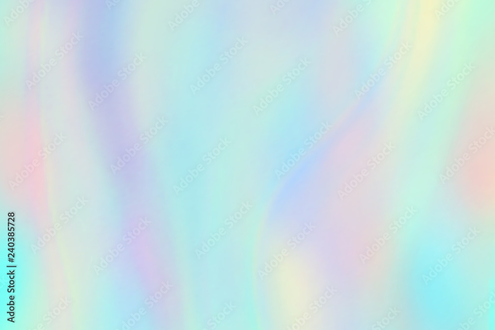 Rainbow texture. Hologram foil iridescent background. Pastel fantasy unicorn vector pattern. Illustration of iridescent pattern rainbow, hologram texture