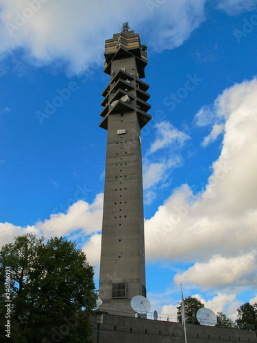 Photography TV-tower Kaknastornet 155 meter high with the best view of Stockholm Sweden