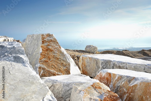 white marble or stone blocks
