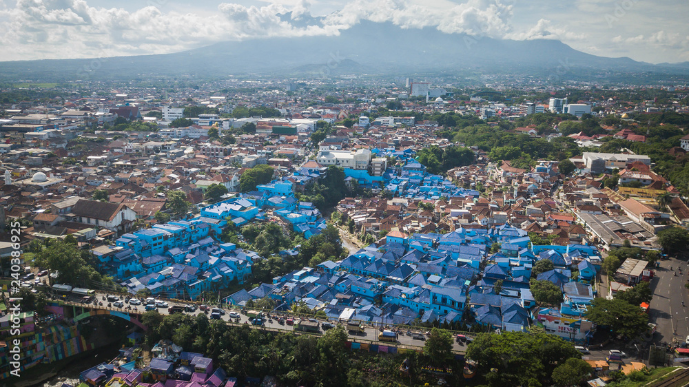 Fototapeta premium Kampung Biru Arema, Malang, East Java