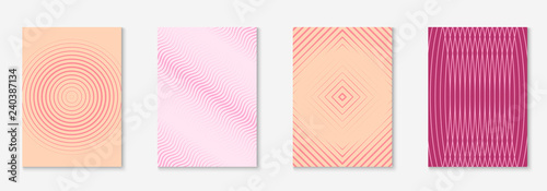 Abstract shapes cover and template with line geometric elements.