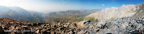 panorama from the mountainous rocky peak