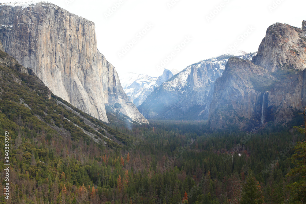 View of Yosemite National Park in USA View of Yosemite National Park in USA
