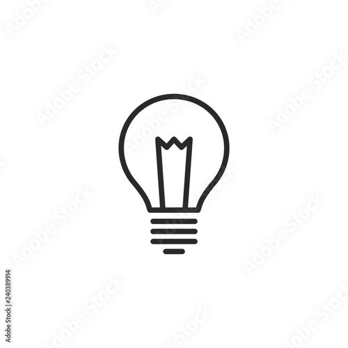 Light bulb icon, idea symbol