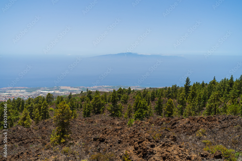 View of the western slope of the island. Viewpoint - Mirador de Chirche. Tenerife. Canary Islands. Spain.