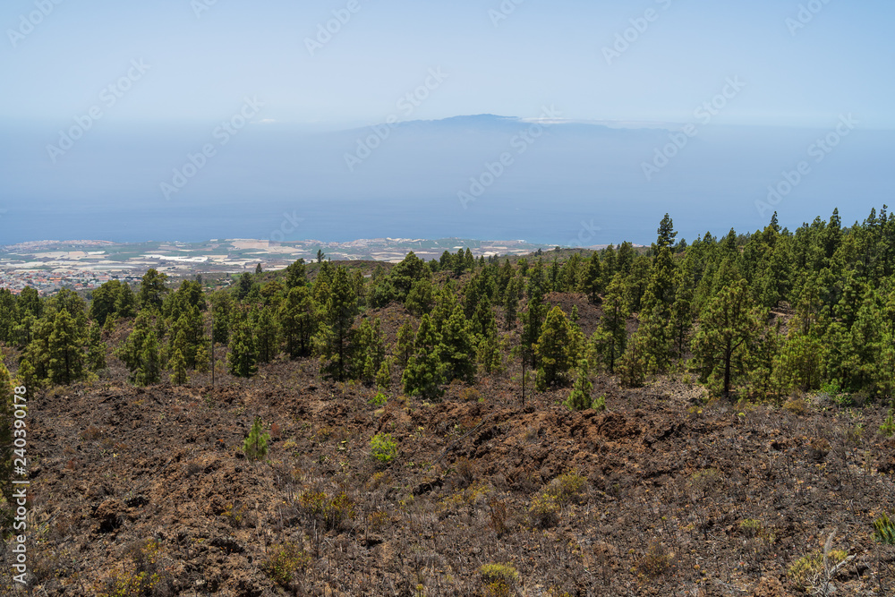 View of the western slope of the island. Viewpoint - Mirador de Chirche. Tenerife. Canary Islands. Spain.