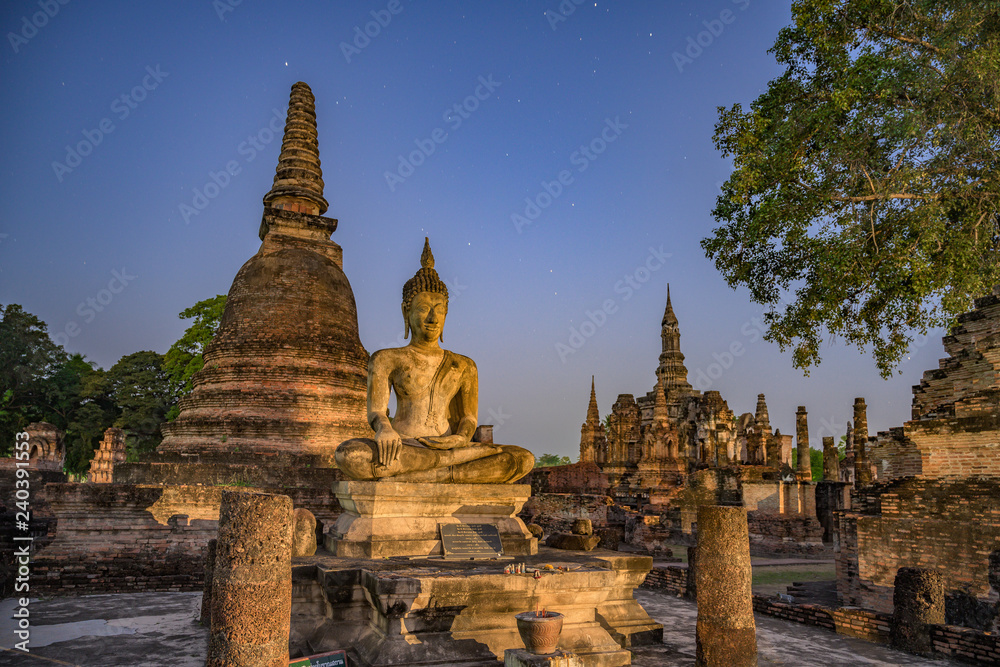 Sunrise at temple (Thailand)