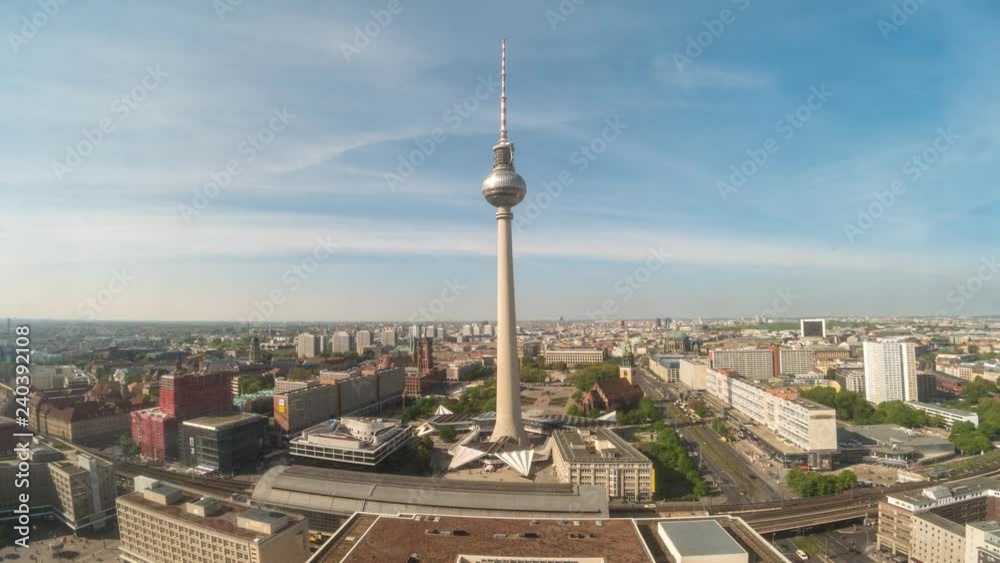Berlin Germany time lapse 4K, city skyline timelapse at Alexanderplatz and TV Tower Berlin Germany time lapse 4K, city skyline timelapse at Alexanderplatz and TV Tower