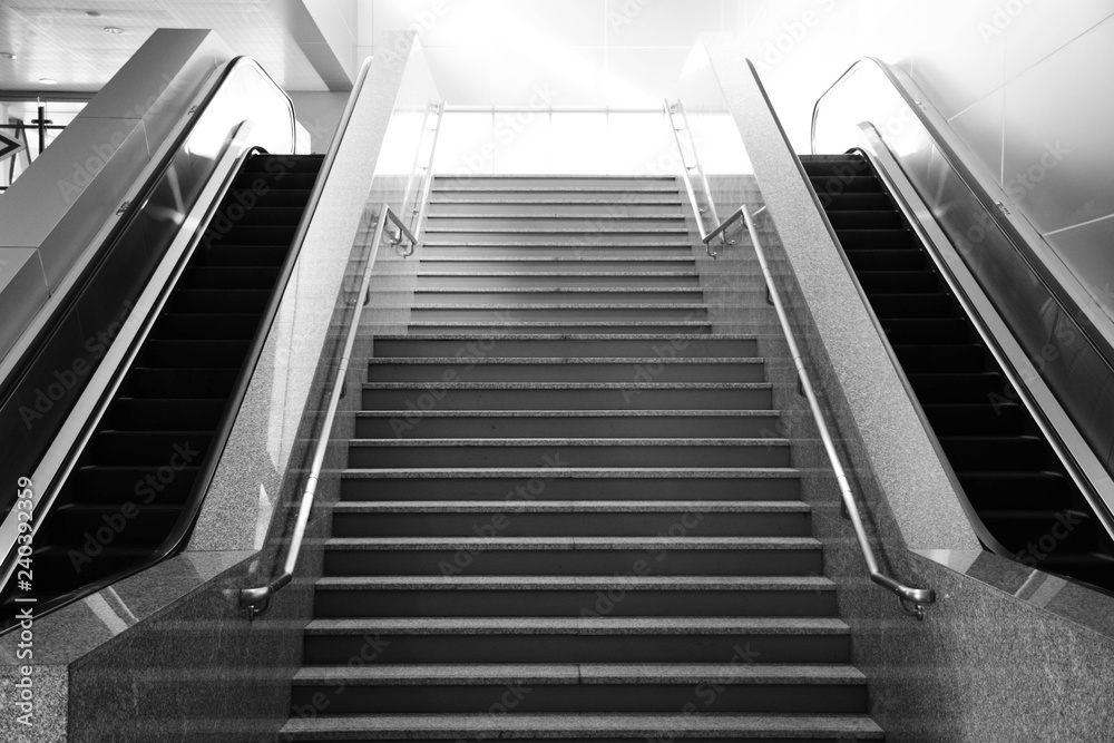 tunnel Staircase going up to the light tunnel Staircase going up to the light