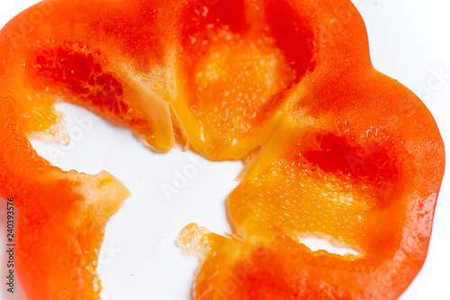 a fresh group of vegetables on white background