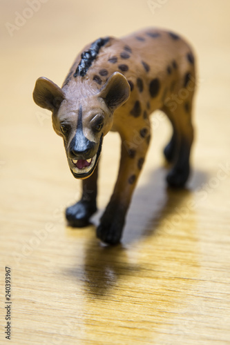 Plastic figurine hyena.
