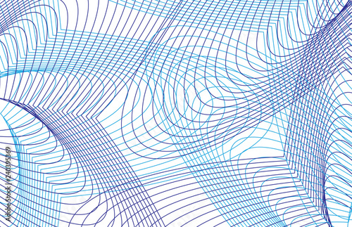 Guilloche vector background. Intersection of thin wavy lines for backdrop, flyer, coupon, voucher, ticket, card design