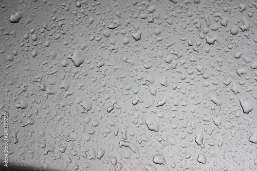 Rain droplets drops wet car grey gray black hood surface texture