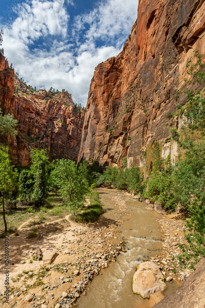 Zion National Park Narrows trail, Utah, United States Zion National Park Narrows trail, Utah, United States