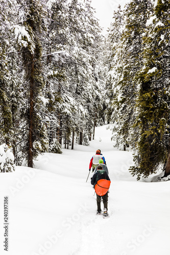 winter snowshoeing and backpacking in the Colorado backcountry