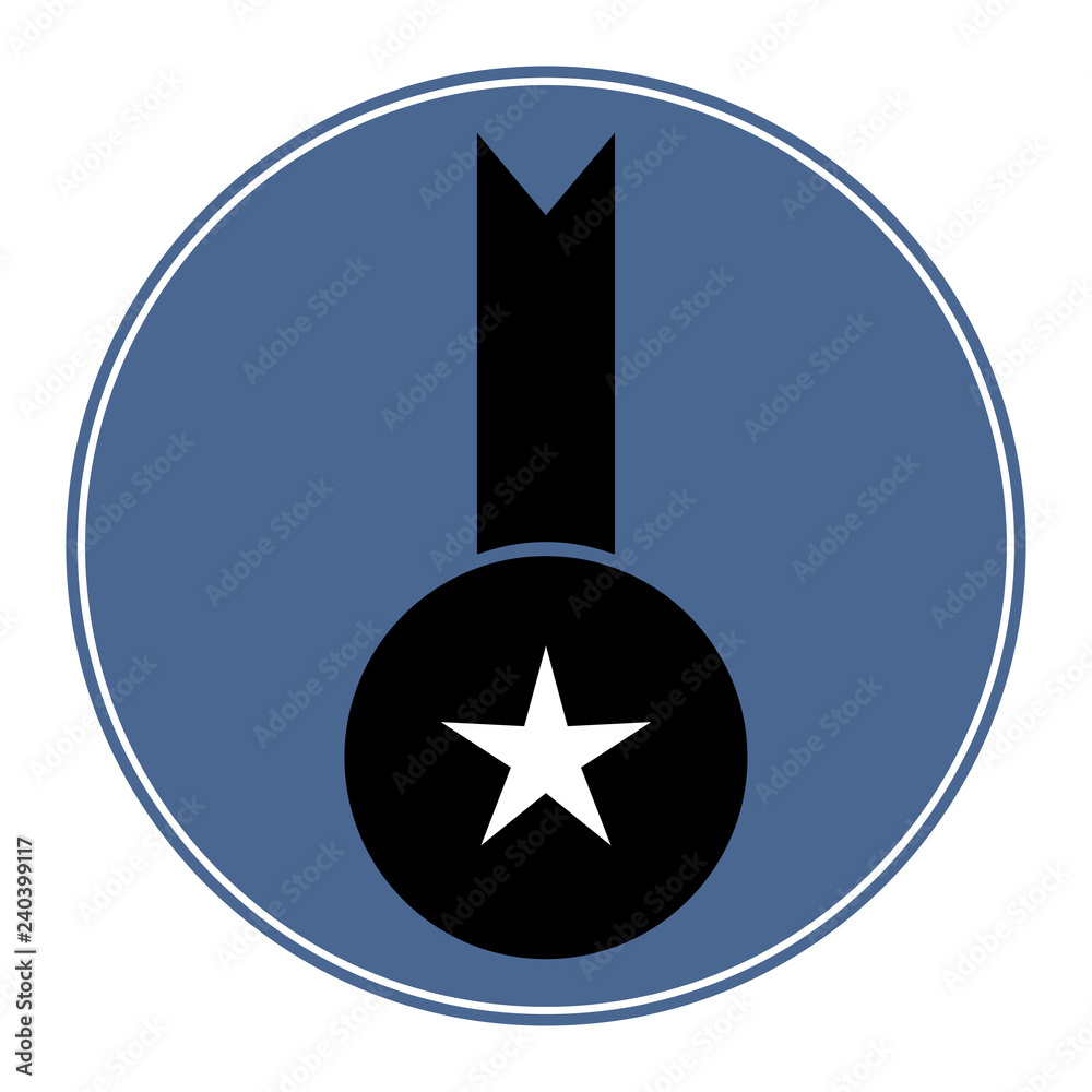 Vector medal icon, flat style - Vector Vector medal icon, flat style - Vector