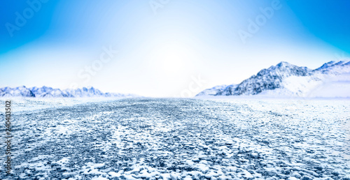Winter landscape of snow 