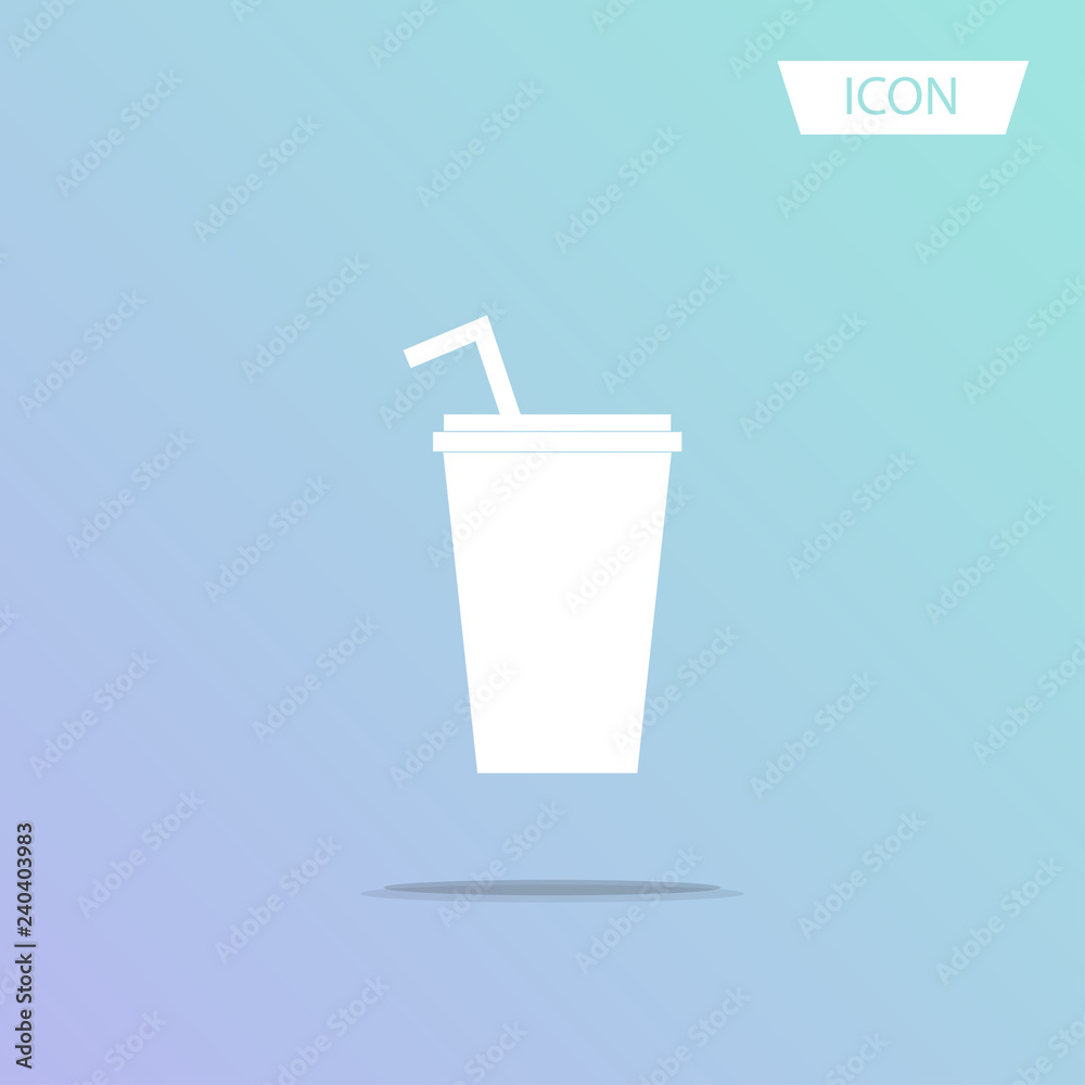 Paper cup icon vector isolated on white background. Paper cup icon vector isolated on white background.