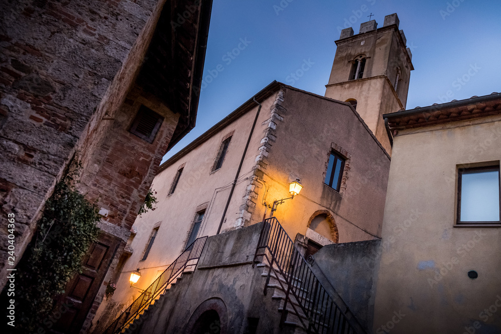 Montemerano, Grosseto, Tuscany, Italy - small medieval village in Maremma