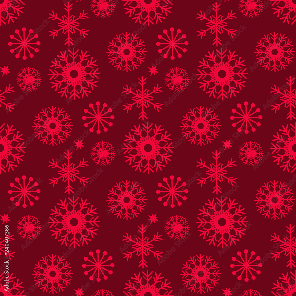 Monochrome seamless christmas pattern