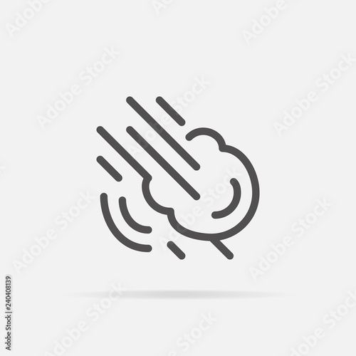 Avalanche icon in line style.