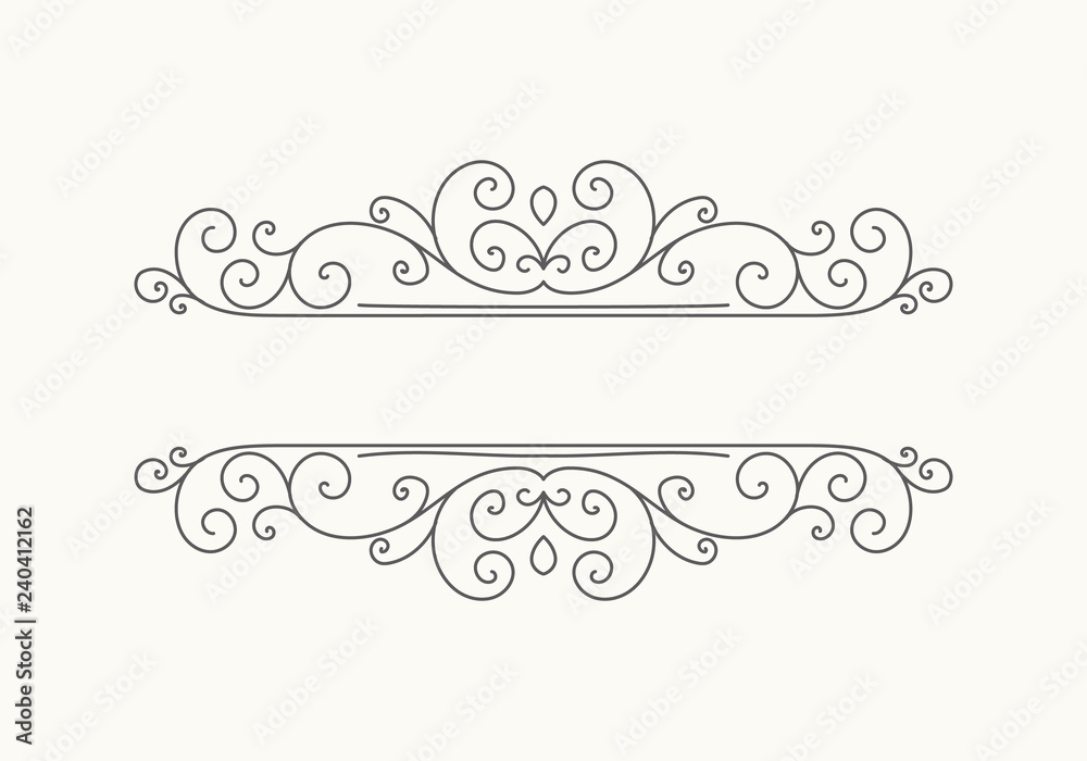 Hand drawn decorative border in retro style Hand drawn decorative border in retro style