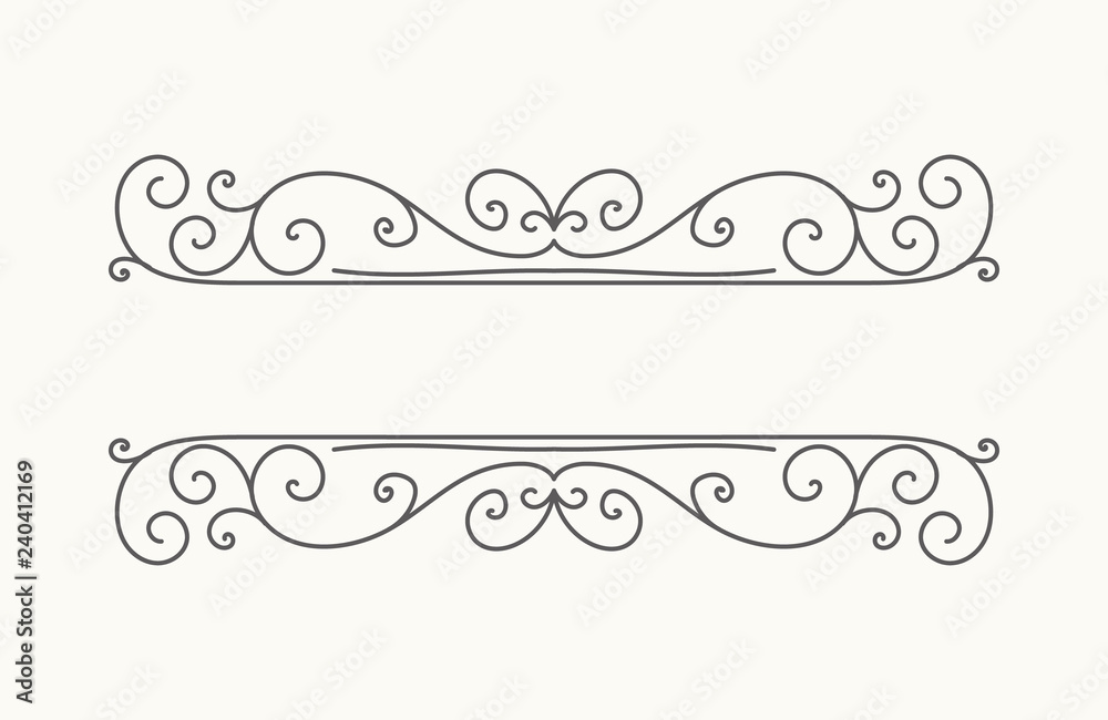 Hand drawn decorative border in retro style