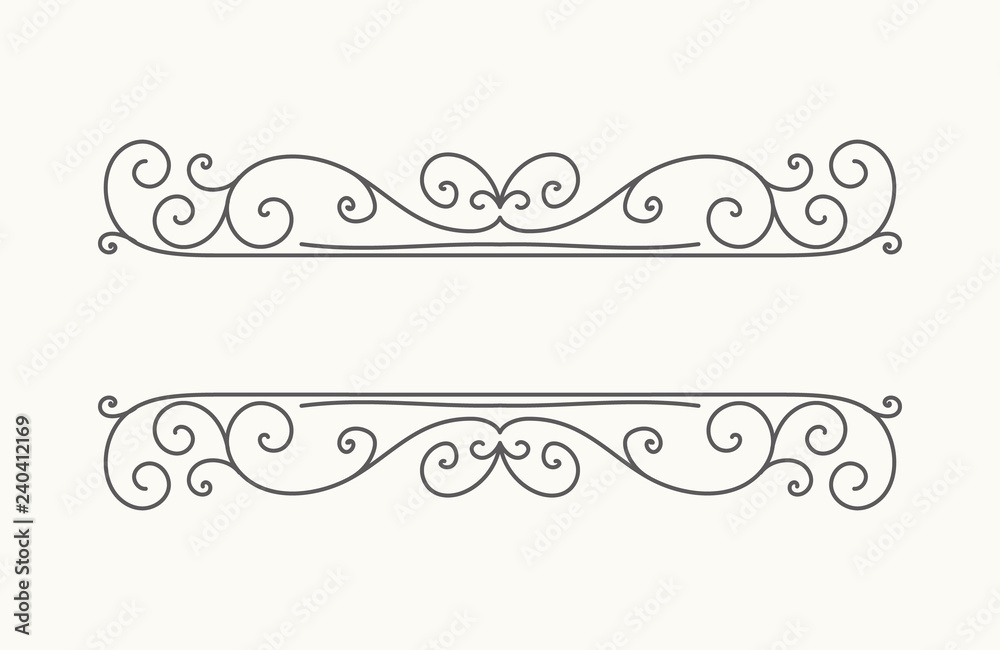 Hand drawn decorative border in retro style Hand drawn decorative border in retro style