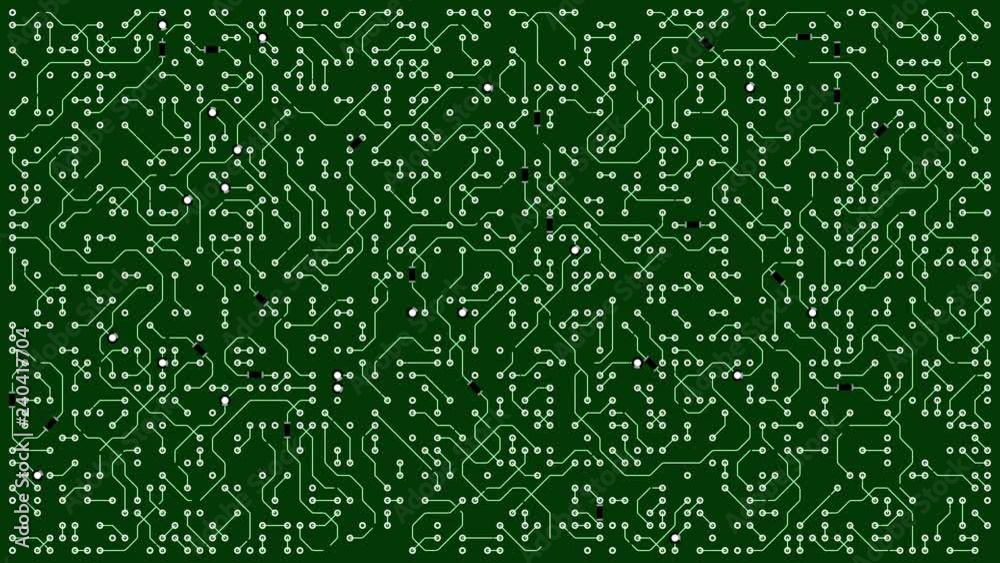 circuit board with animated circuit lines circuit board with animated circuit lines