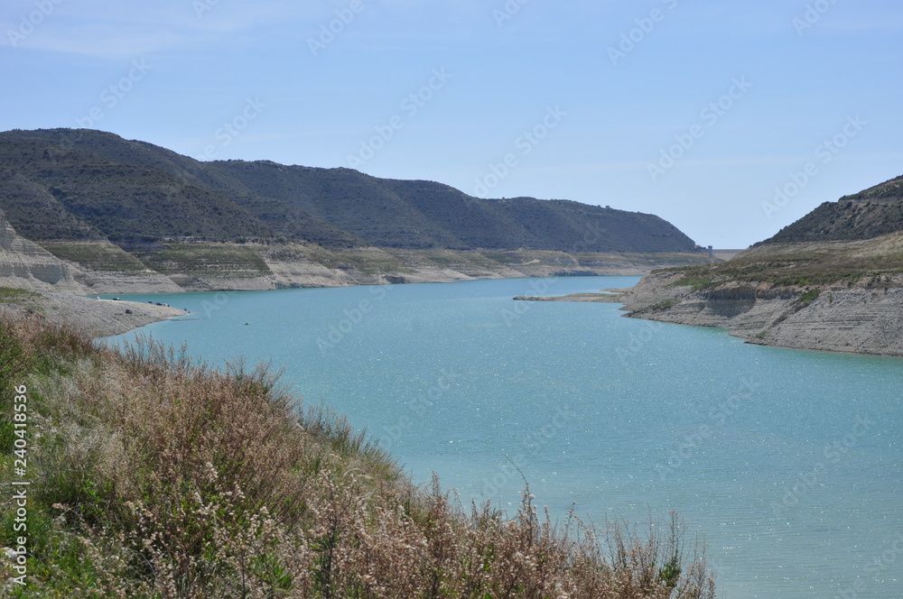 The beautiful Kouris Dam in Cyprus