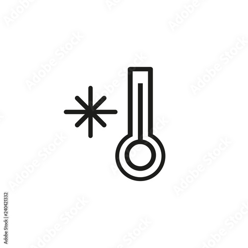Cold temperature line icon. Air conditioning, climate control, thermometer. Weather concept. Vector illustration can be used for topics like climate, environment, domestic appliance