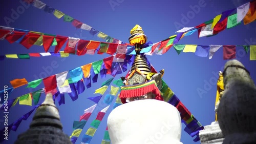 Stupa Namobuddha in the Himalaya mountains, Annapurna region, Nepal